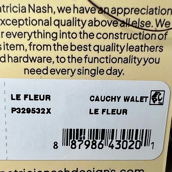 NWT Patricia Nash Leather Cauchy Framed Wallet- Le Fleur - Picture 5 of 5